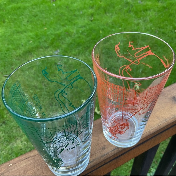 University of Miami Maps Drinkware Coral Gables Two 16 Oz. Pint Glasses - Picture 2 of 16